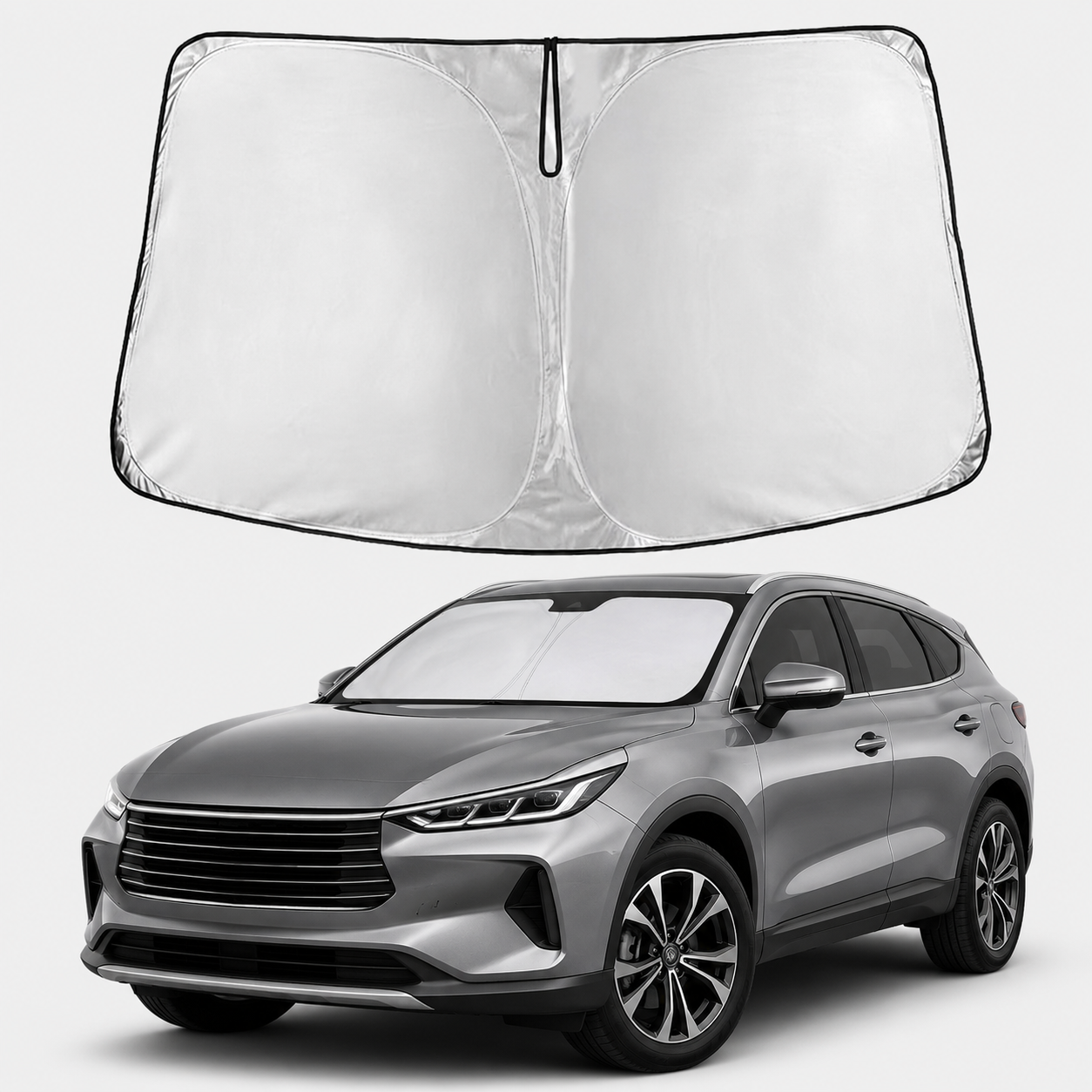 Universal Front Windshield Sunshade With UV And Heat Protection