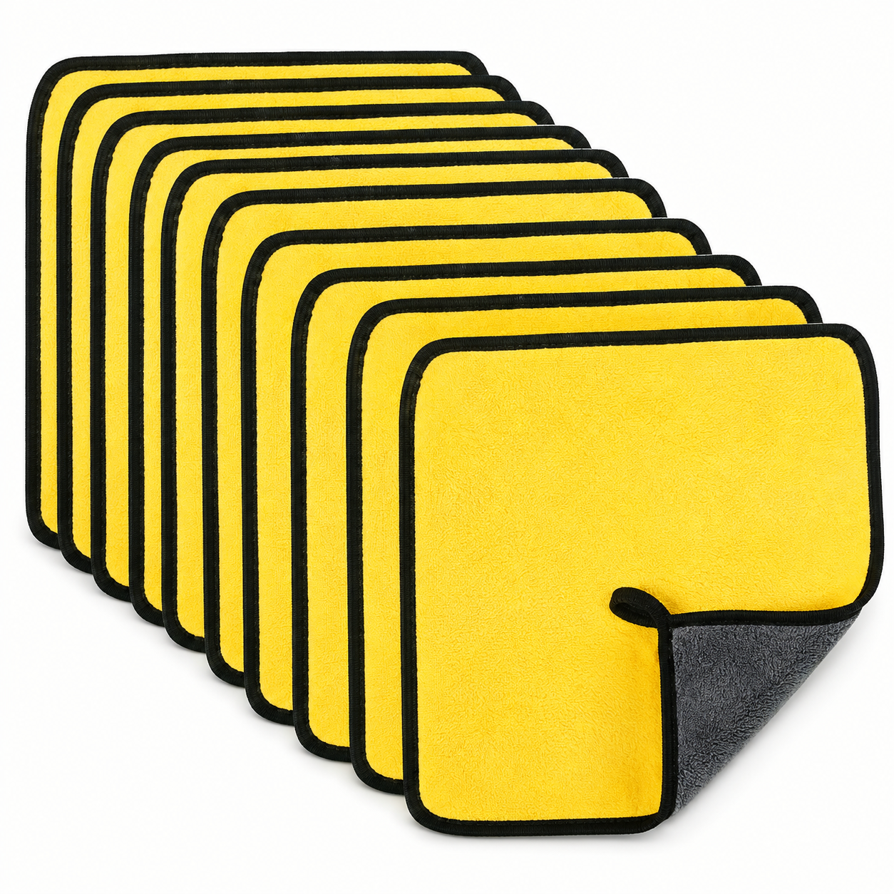 Pack Of 10 Reusable Soft Car Cleaning Towels For Washing And Polishing