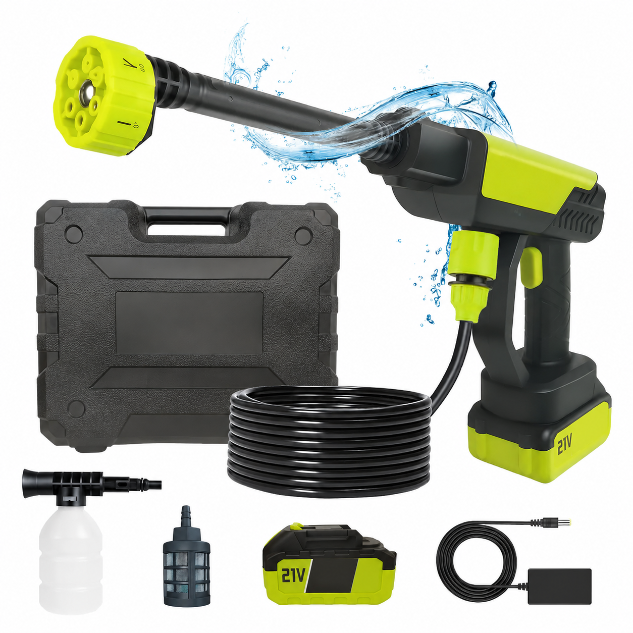 Portable Cordless Washer For Car Home And Garden Cleaning