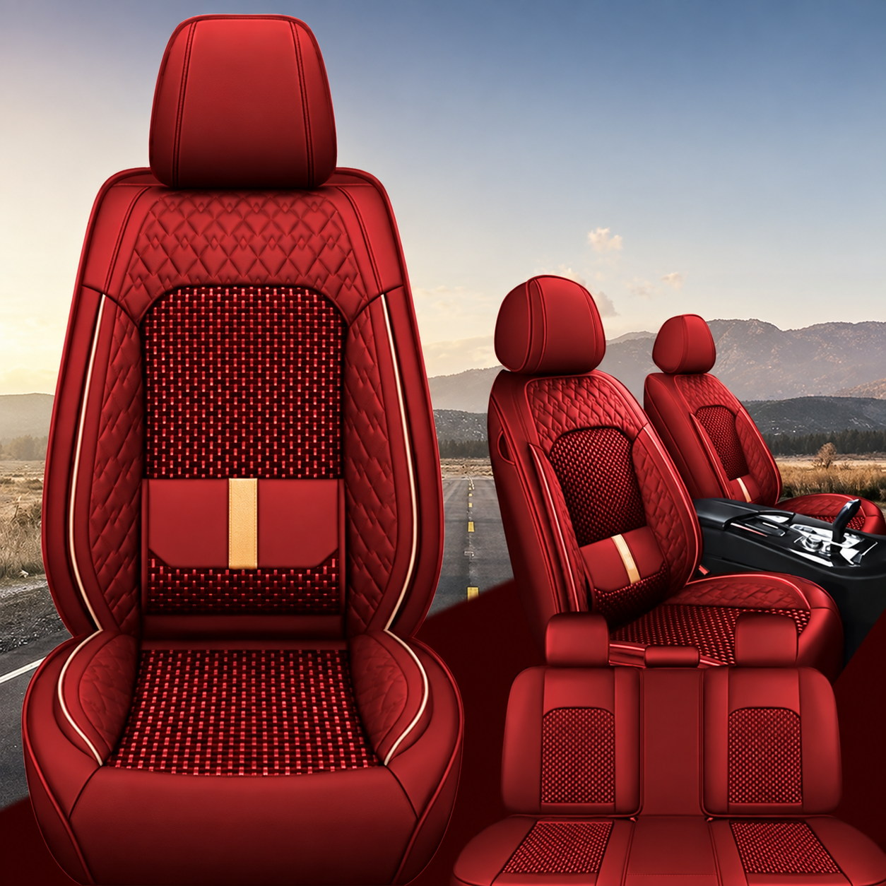 Full Car Seat Cover Kit With Complete Mat Set
