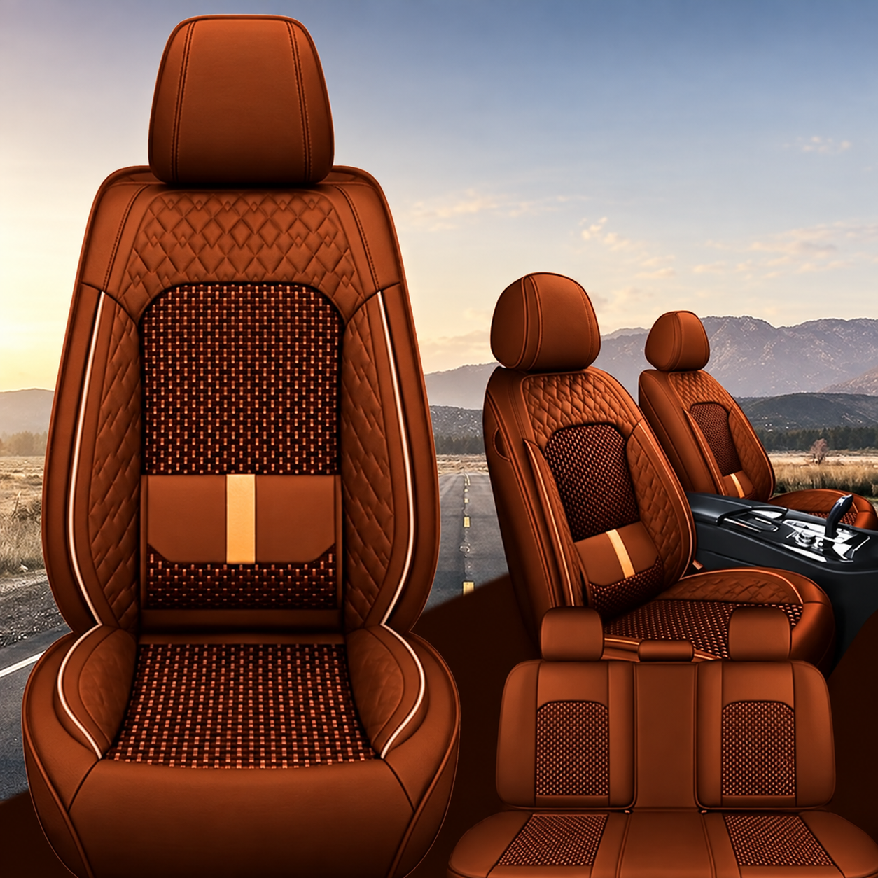 Full Car Seat Cover Kit With Complete Mat Set