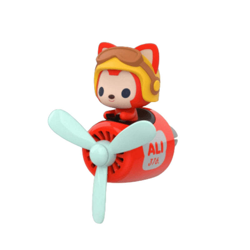Pilot Retro Airplane Turbo Air Freshener-Wireless Car Play Tech