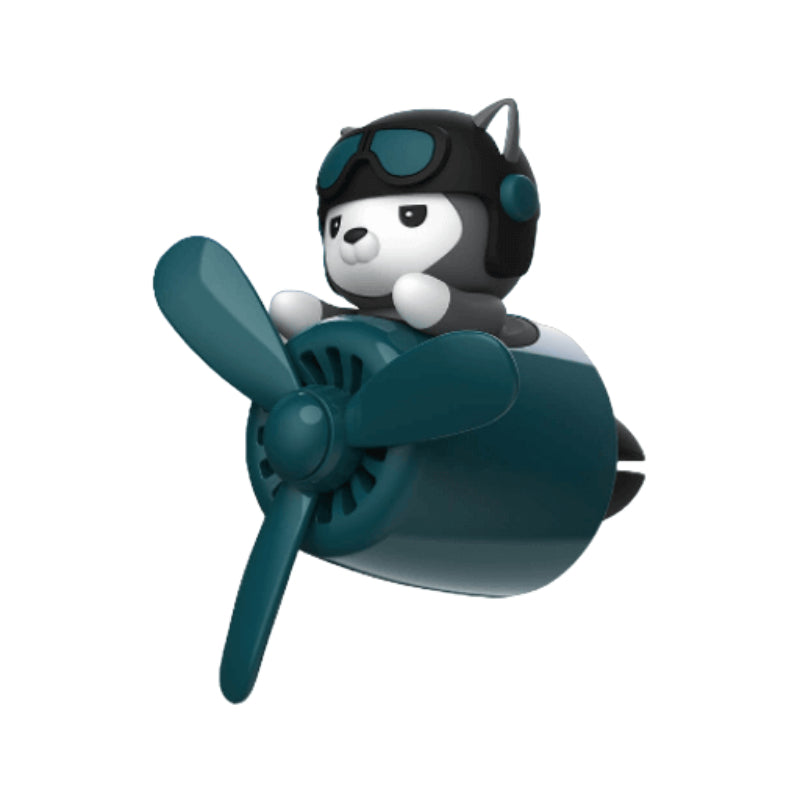 Pilot Retro Airplane Turbo Air Freshener-Wireless Car Play Tech