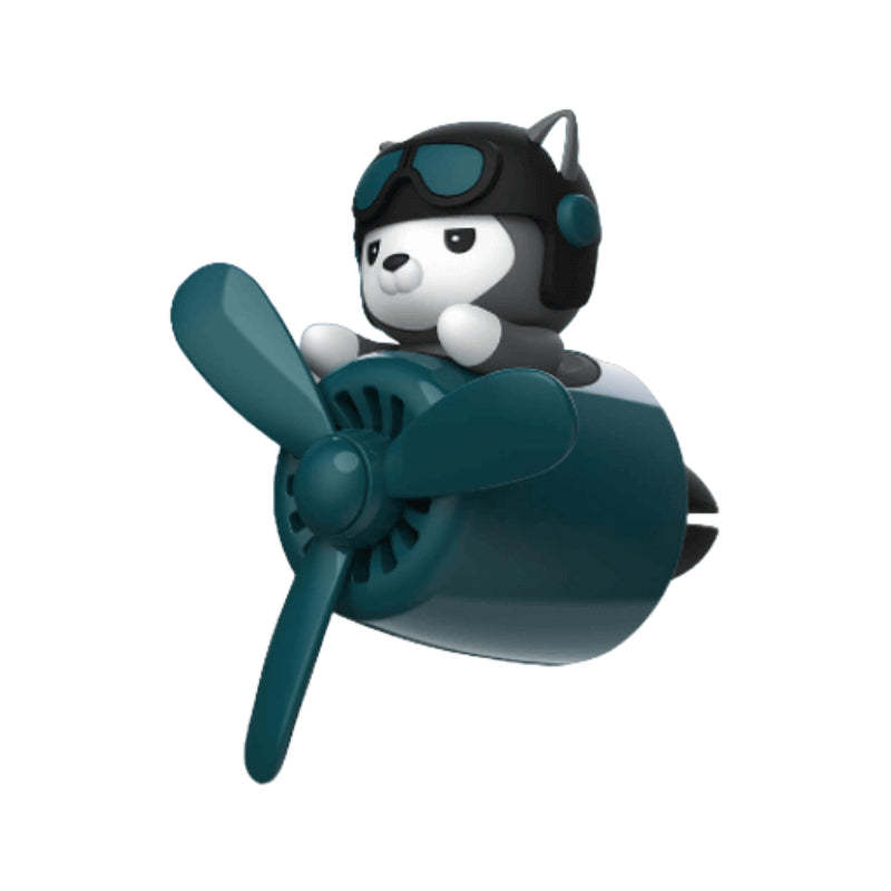 Pilot Retro Airplane Turbo Air Freshener-Wireless Car Play Tech