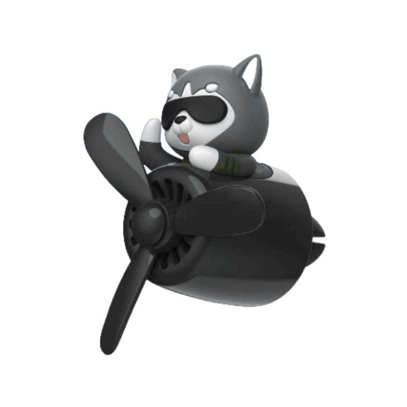 Pilot Retro Airplane Turbo Air Freshener-Wireless Car Play Tech