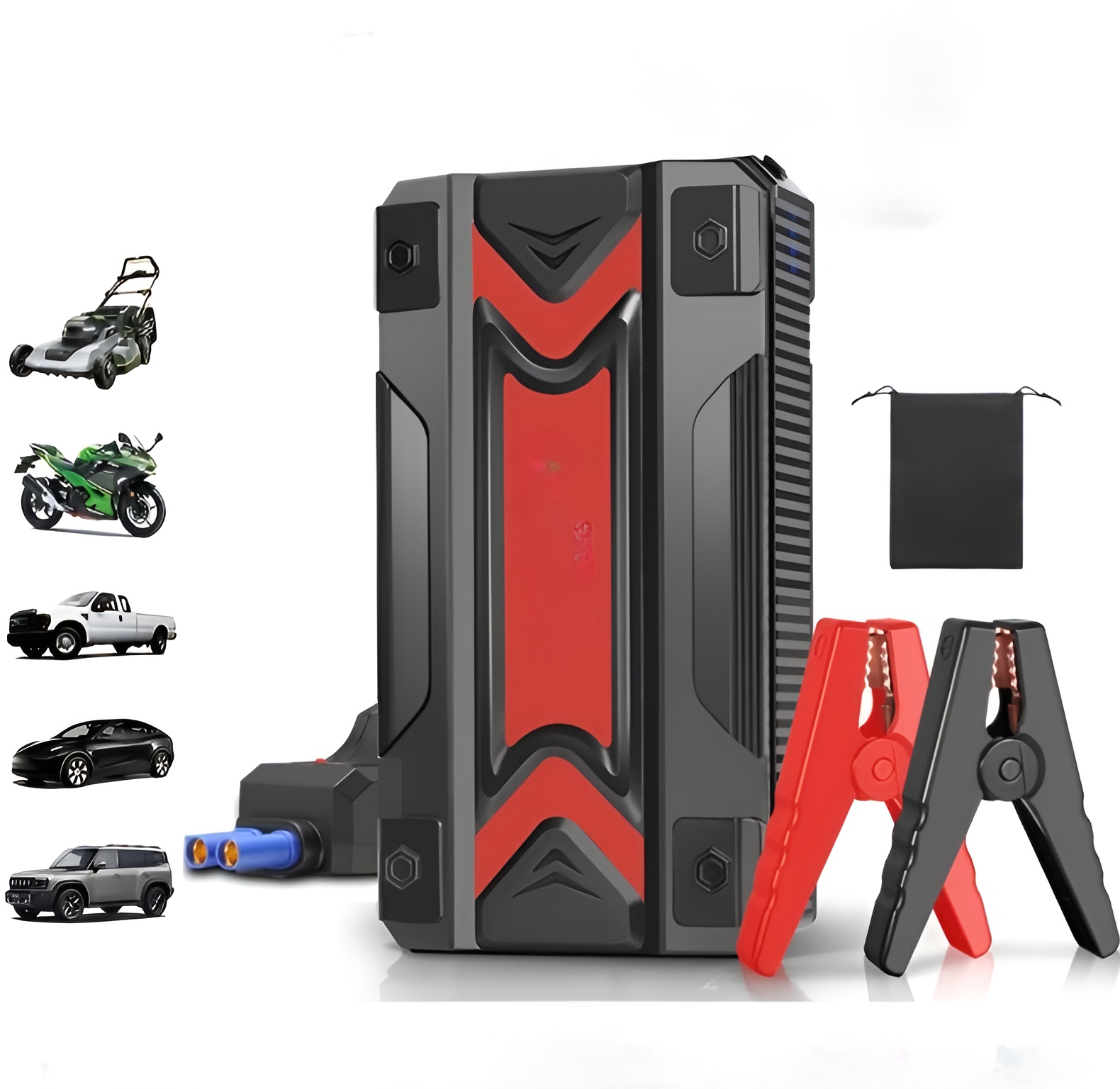 Portable 12V Car Jump Starter Power Bank With USB Charging