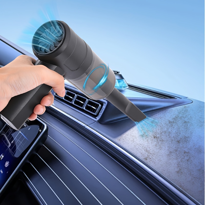 Portable Car Interior Vacuum Cleaner With Dual Vacuum Blower