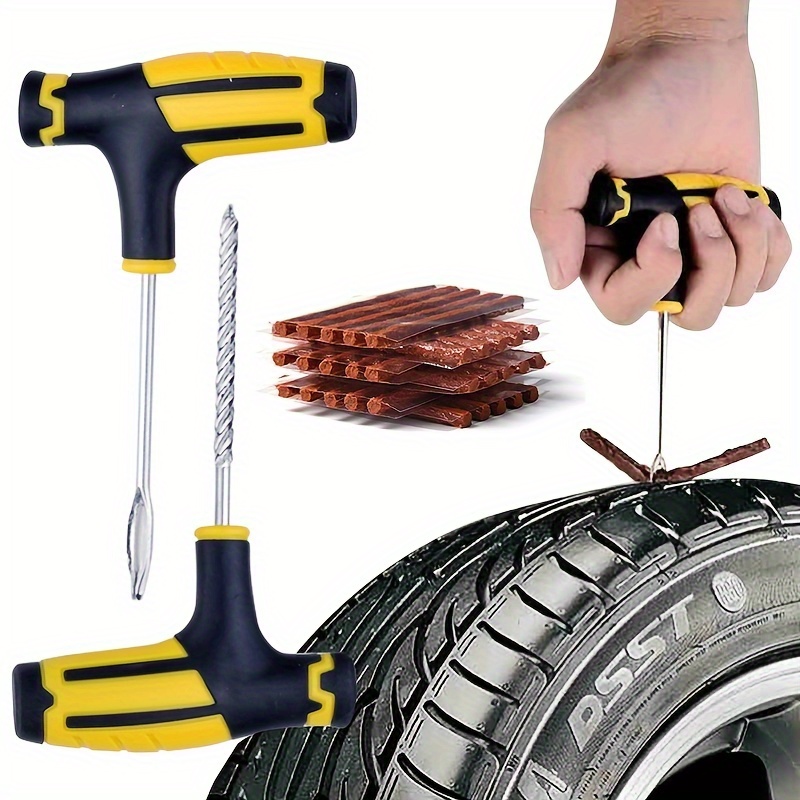 Tubeless Tire Repair Kit Set For Cars Bikes Quick Puncture Fix Tools