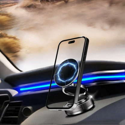 360 Degree Adjustable Magnetic Vacuum Phone Holder For Car Dashboard