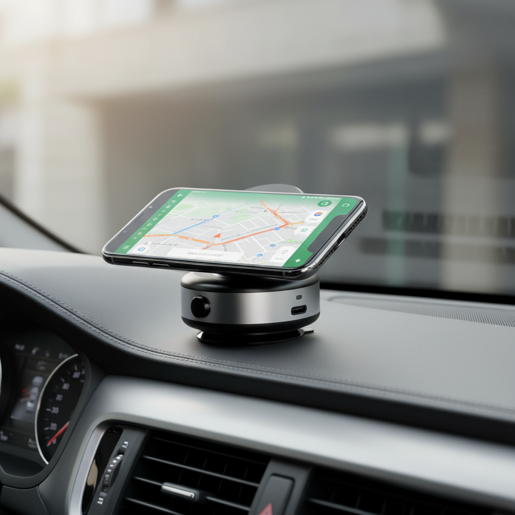 Magnetic Suction Phone Holder With Adjustable Car Mount