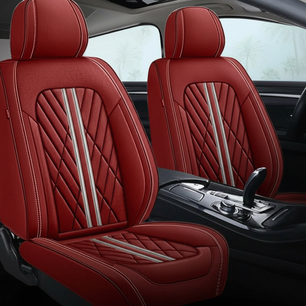 Ultra Car Seat Covers With Leather Design And Airbag Compatibility For Cars