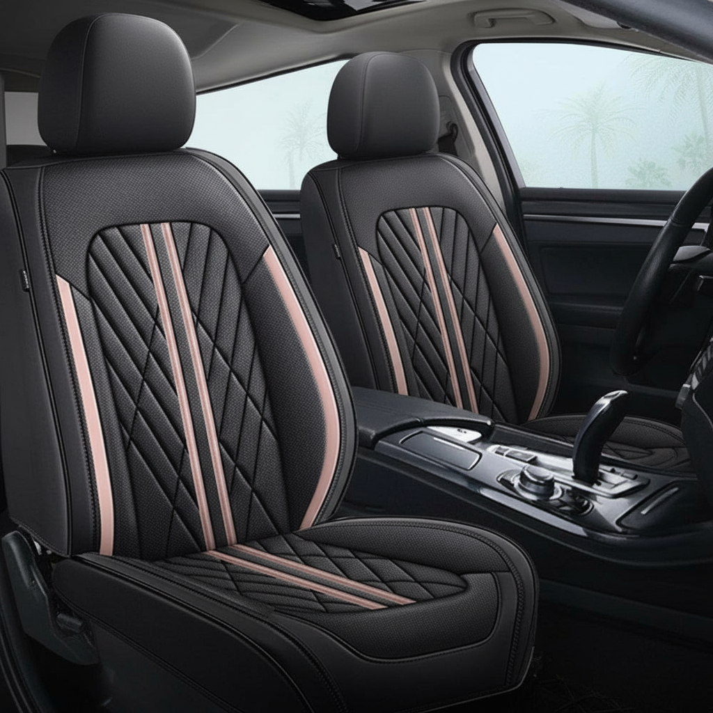 Ultra Car Seat Covers With Leather Design And Airbag Compatibility For Cars