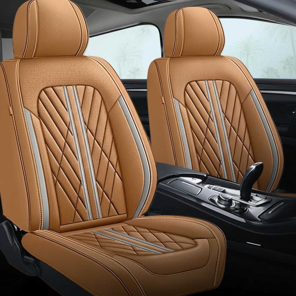 Ultra Car Seat Covers With Leather Design And Airbag Compatibility For Cars