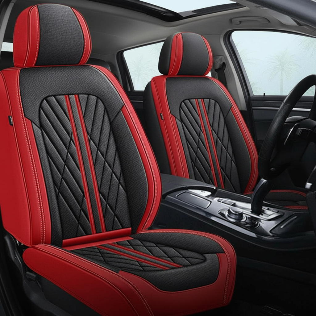Ultra Car Seat Covers With Leather Design And Airbag Compatibility For Cars