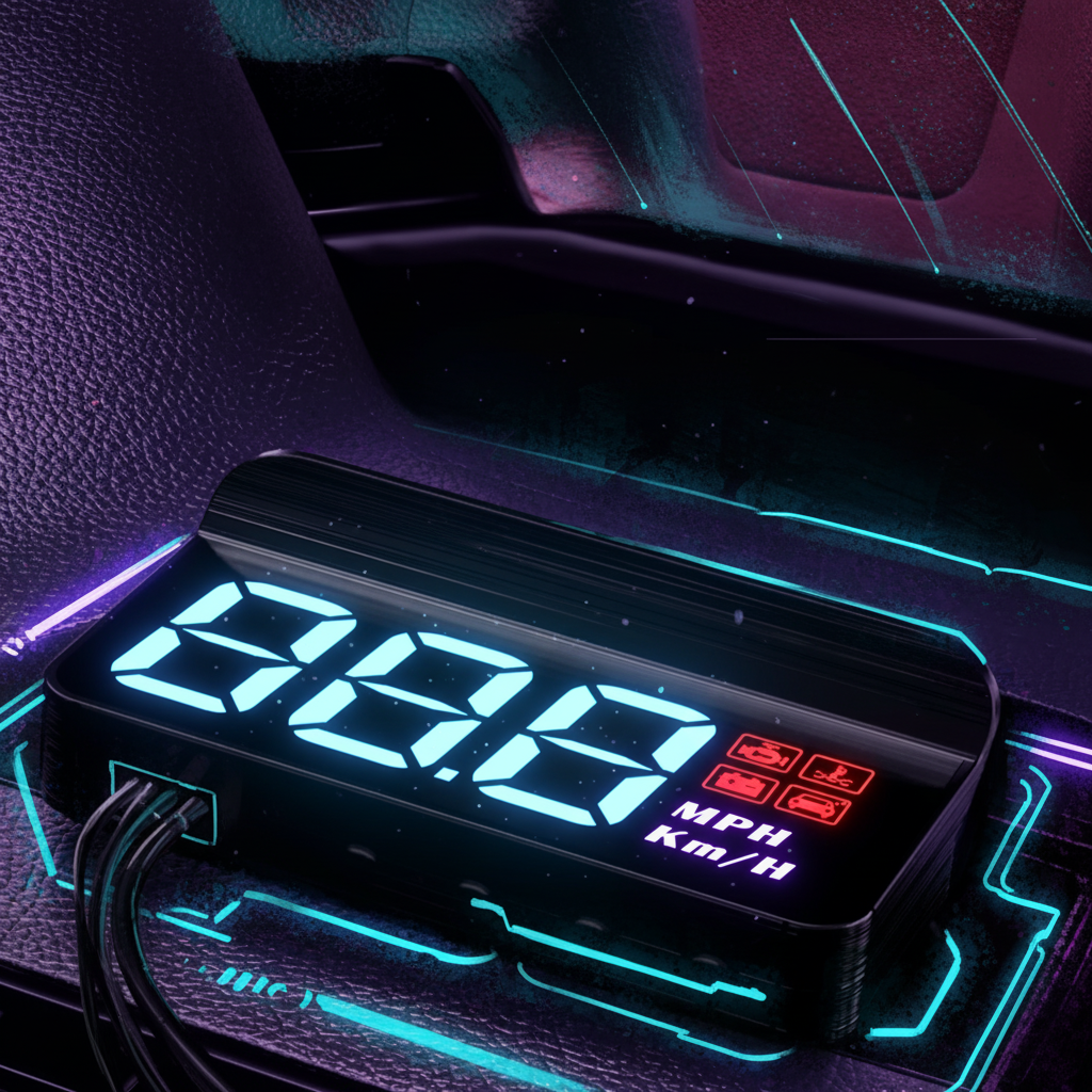 Car HUD Digital Speed Display OBD2 Speedometer Windshield Projector