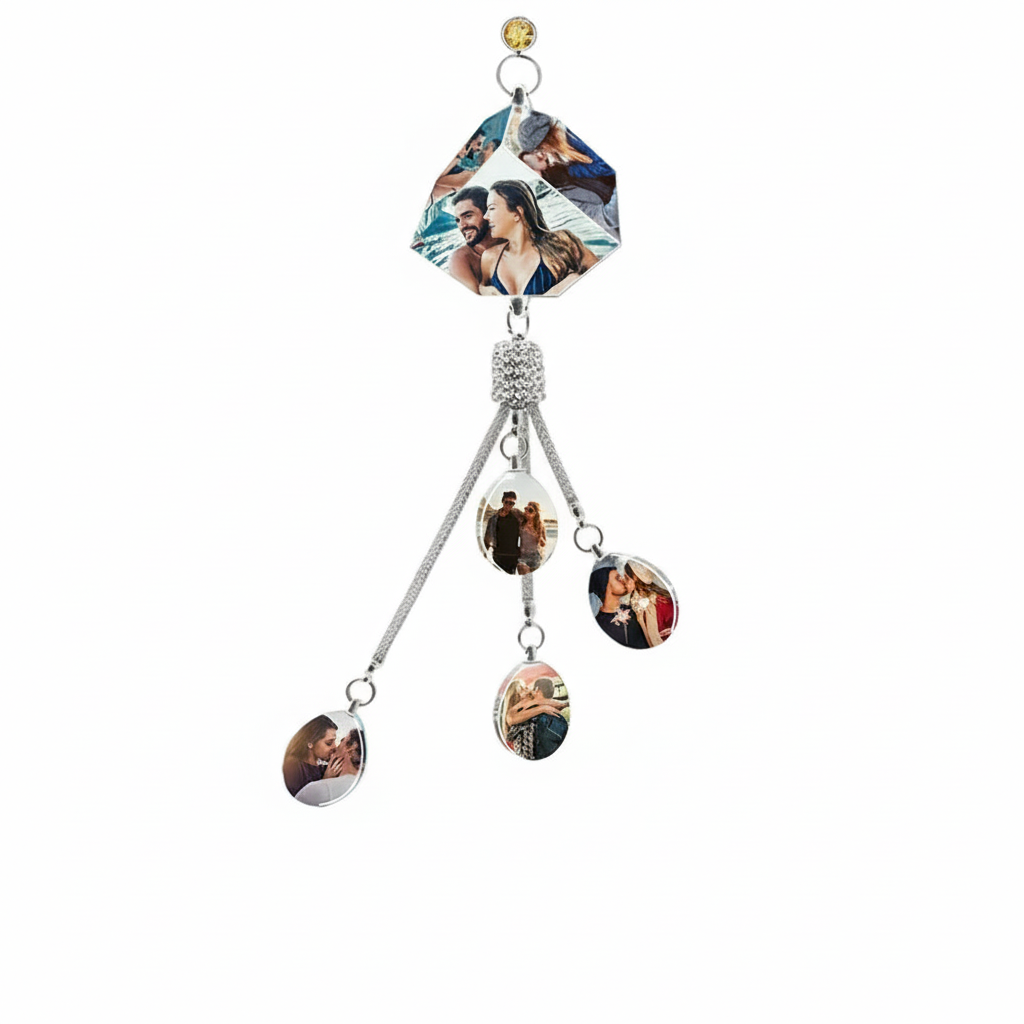 Personalized Crystal Photo Pendant Ornament For Car 