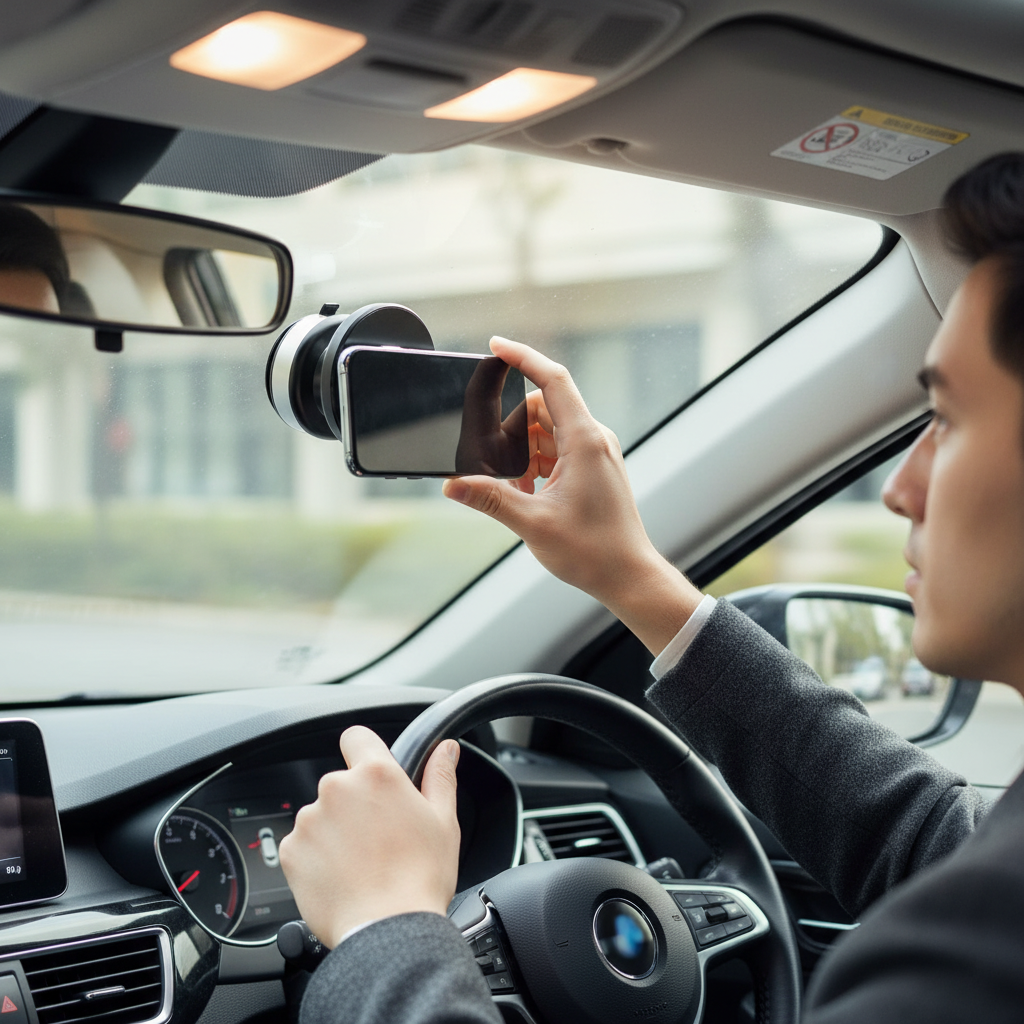 Magnetic Suction Phone Holder With Adjustable Car Mount