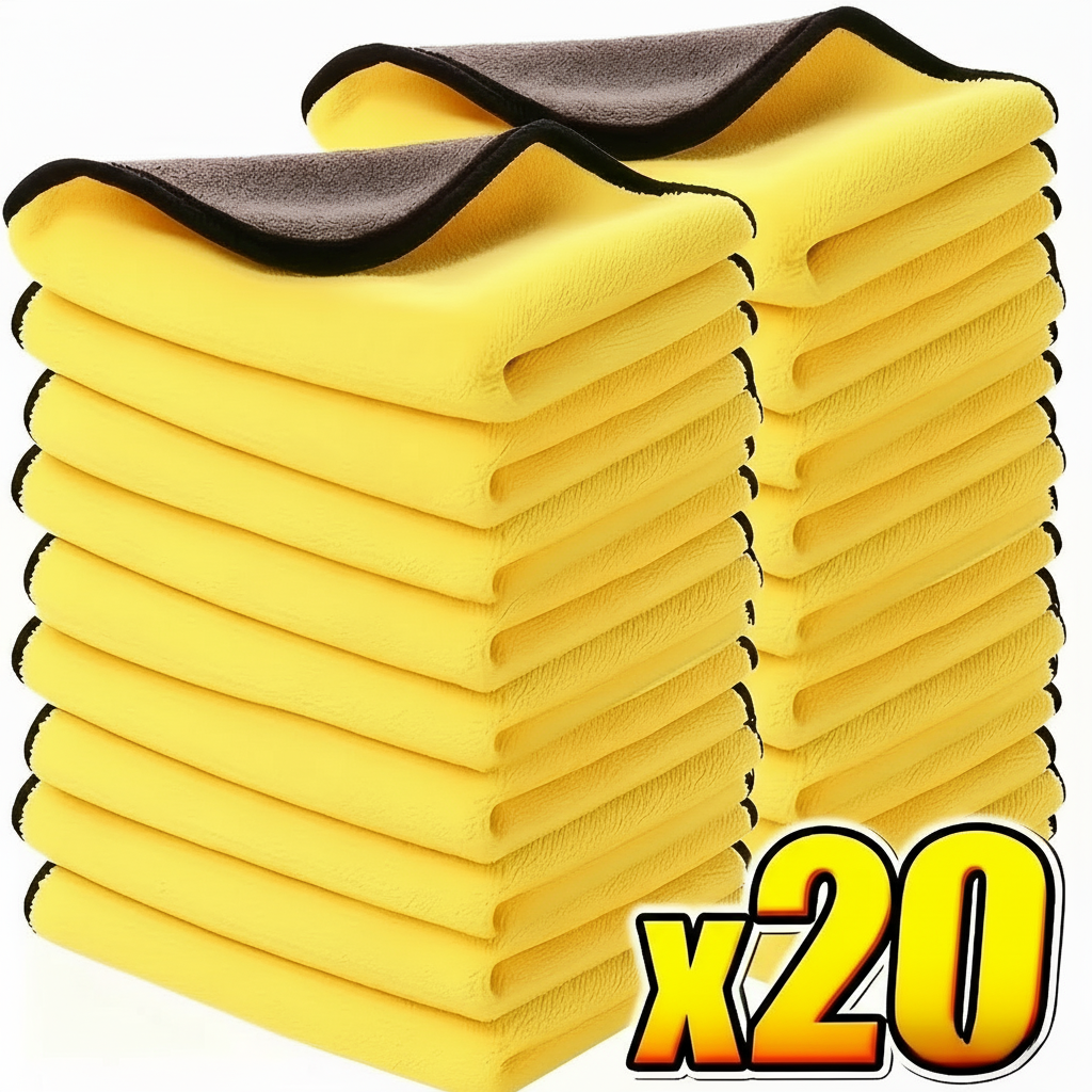 Thick Double Sided Microfiber Detailing Towels For Car Cleaning