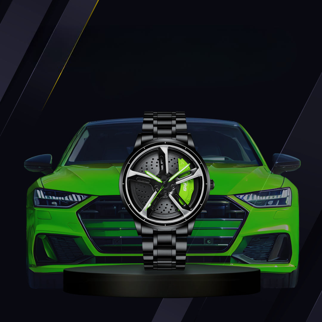 Racing Series  Wheel Rim Dial Watches-Wireless Car Play Tech