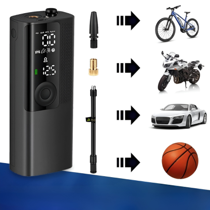 Compact Portable Tire Air Pump With LED Light