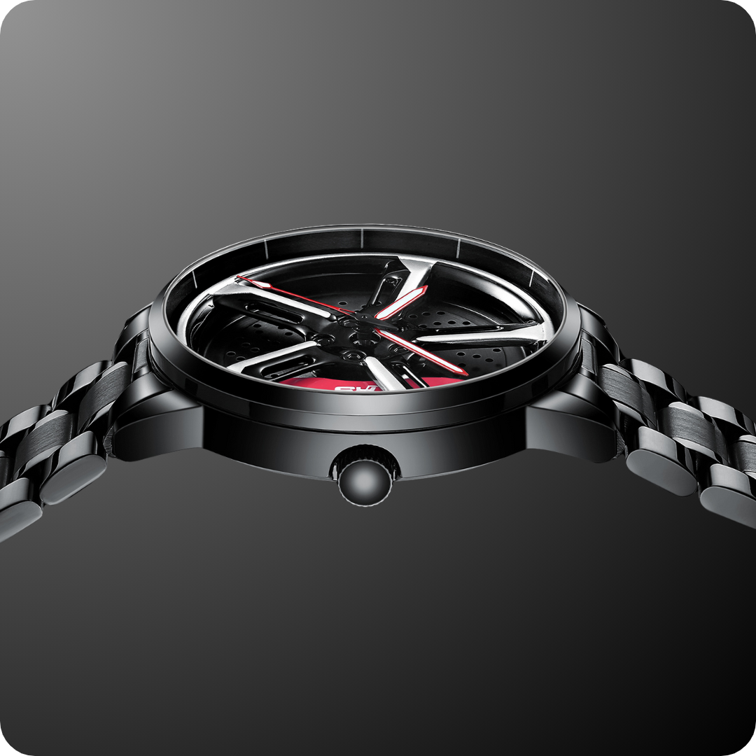 Racing Series  Wheel Rim Dial Watches-Wireless Car Play Tech