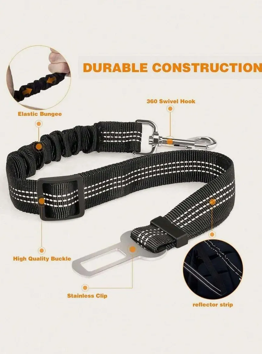 Dog Car Seat Belt Retractable Traction Lanyard, Pet Cat Car Travel Harness Traction Lanyard, Pet Car Seat Seat Belt, Retractable Belt For Dogs, Pet Leash, Cute Floral Pet Car Seat Belt - Multicolor - View 5
