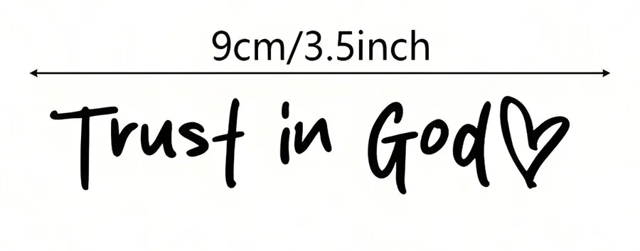 Bible Church Mirror Stickers - Trust In God, Faith Hope For Love, Self-Adhesive Shiny Appearance, Teacher Religious Gifts, "Trust In God" With Heart Graphics - Christian Church Decorations For Churches, Homes, Schools And Offices! - one-size - View 9