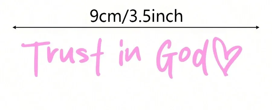 Bible Church Mirror Stickers - Trust In God, Faith Hope For Love, Self-Adhesive Shiny Appearance, Teacher Religious Gifts, "Trust In God" With Heart Graphics - Christian Church Decorations For Churches, Homes, Schools And Offices! - one-size - View 10