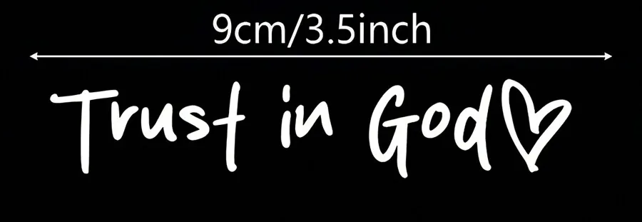 Bible Church Mirror Stickers - Trust In God, Faith Hope For Love, Self-Adhesive Shiny Appearance, Teacher Religious Gifts, "Trust In God" With Heart Graphics - Christian Church Decorations For Churches, Homes, Schools And Offices! - one-size - View 8