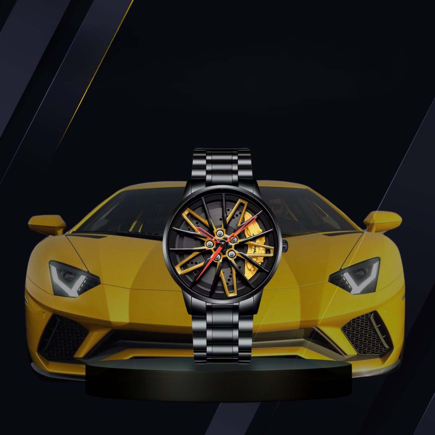 Racing Series  Wheel Rim Dial Watches-Wireless Car Play Tech