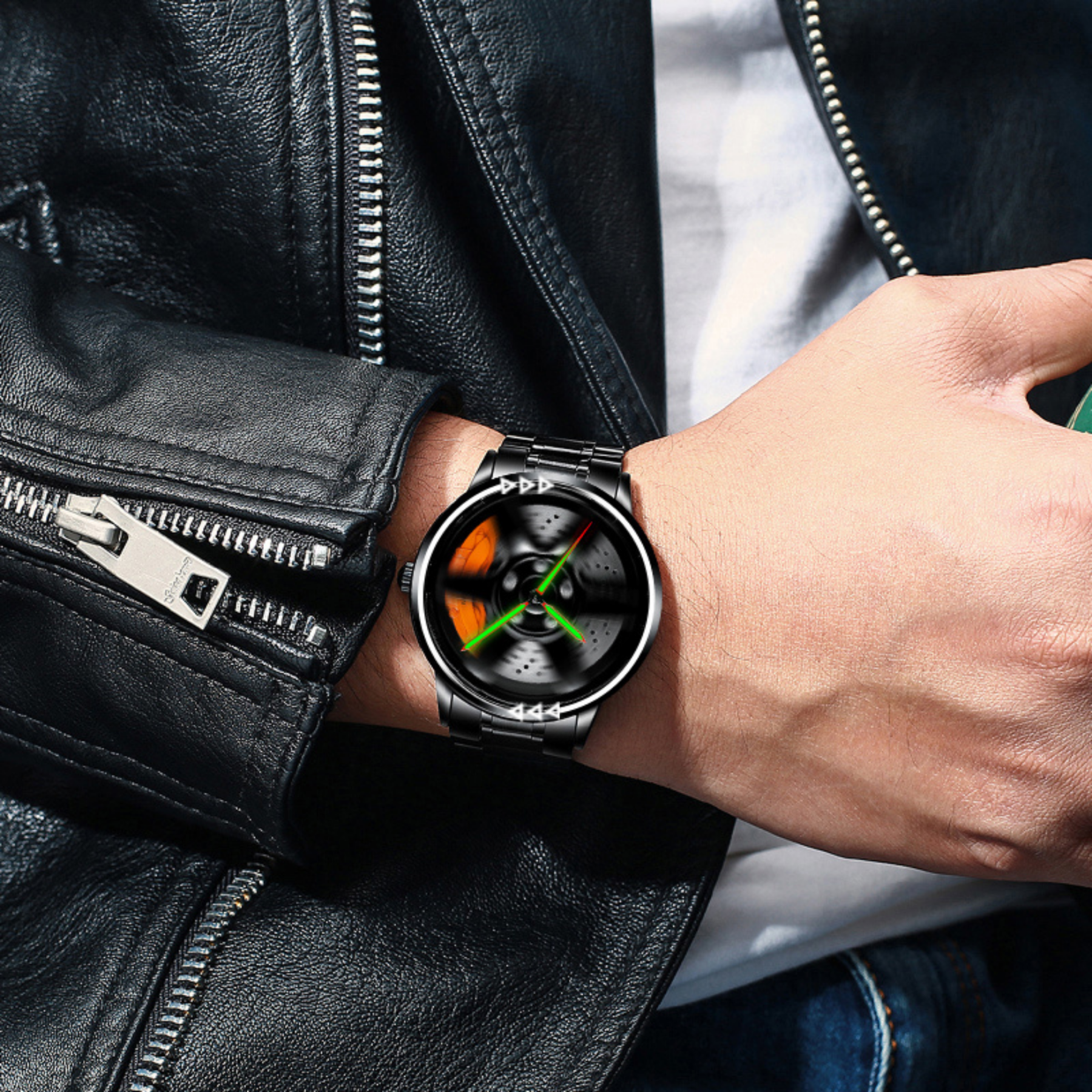 Racing Series  Wheel Rim Dial Watches-Wireless Car Play Tech