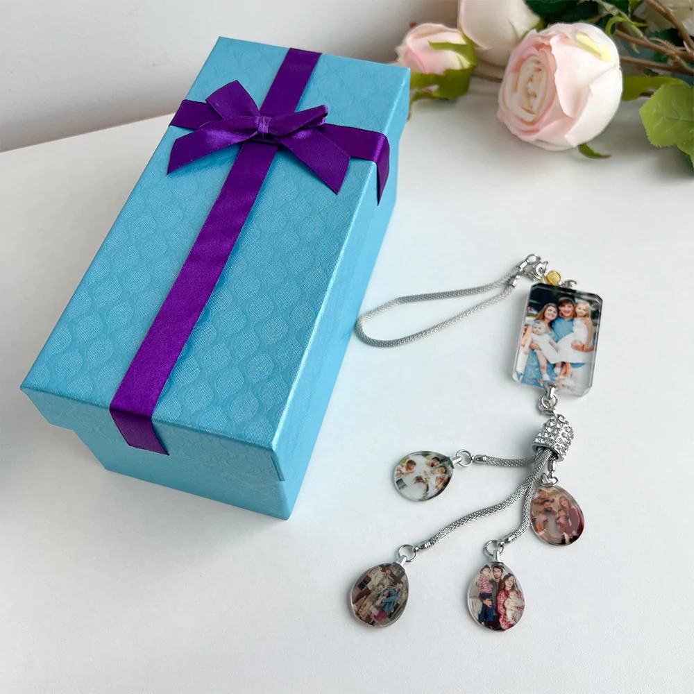 Personalized Crystal Photo Pendant Ornament For Car 