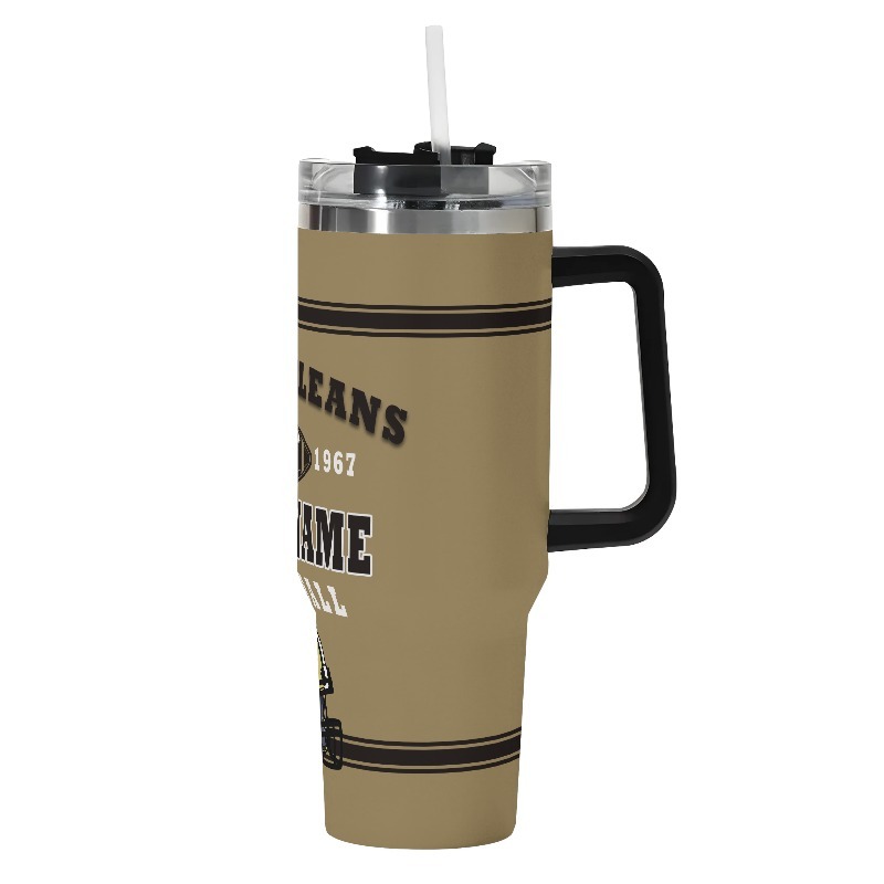 Custom 40oz New Orleans City Theme Stainless Steel Insulated Tumbler with Lid and Straw