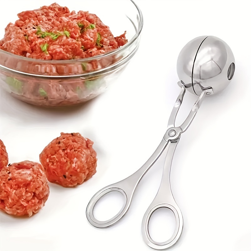 1pc Stainless Steel Meat Ballers with Anti-Slip Handles None-Stick Meat Baller Tongs
