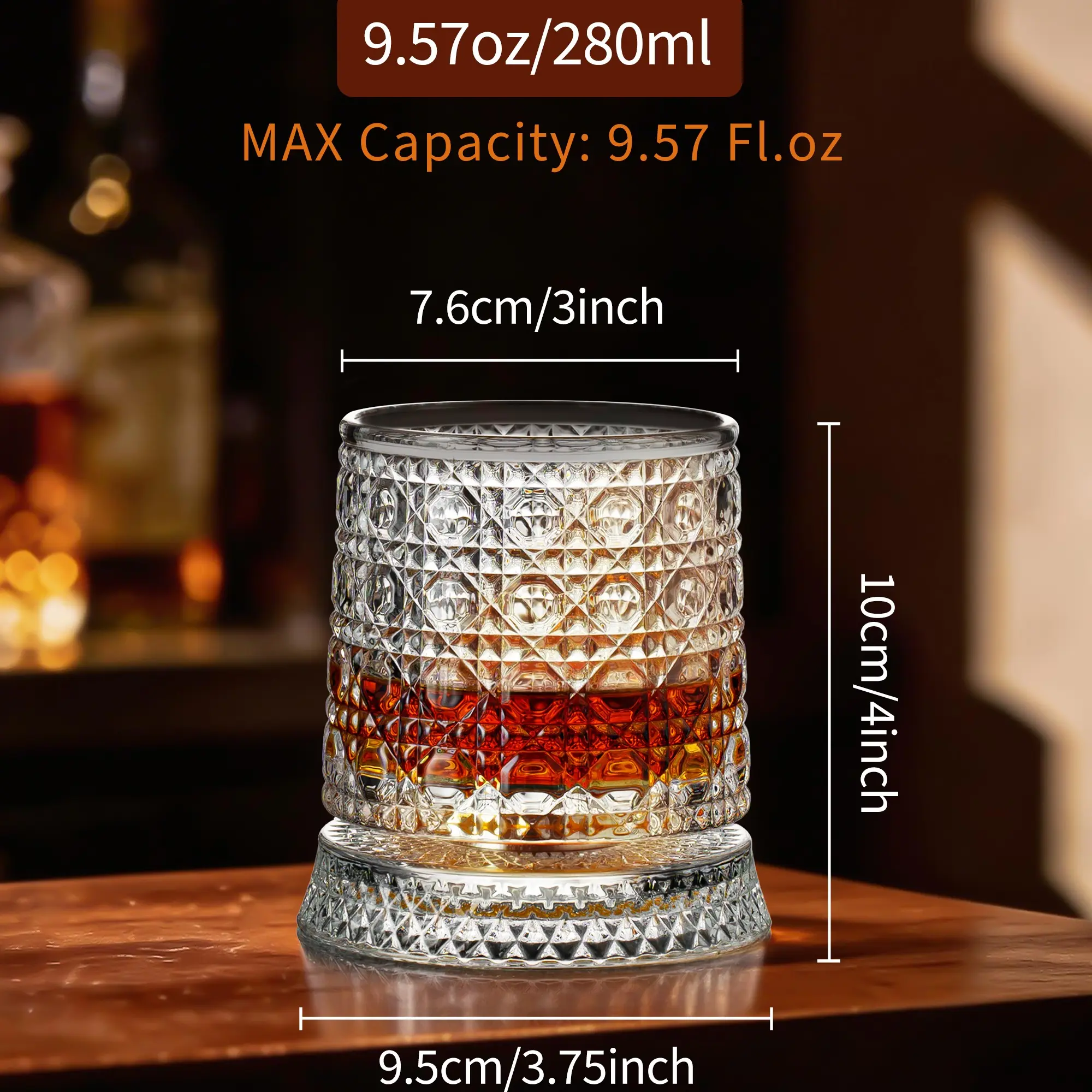 Gem Rotating Whiskey Glass