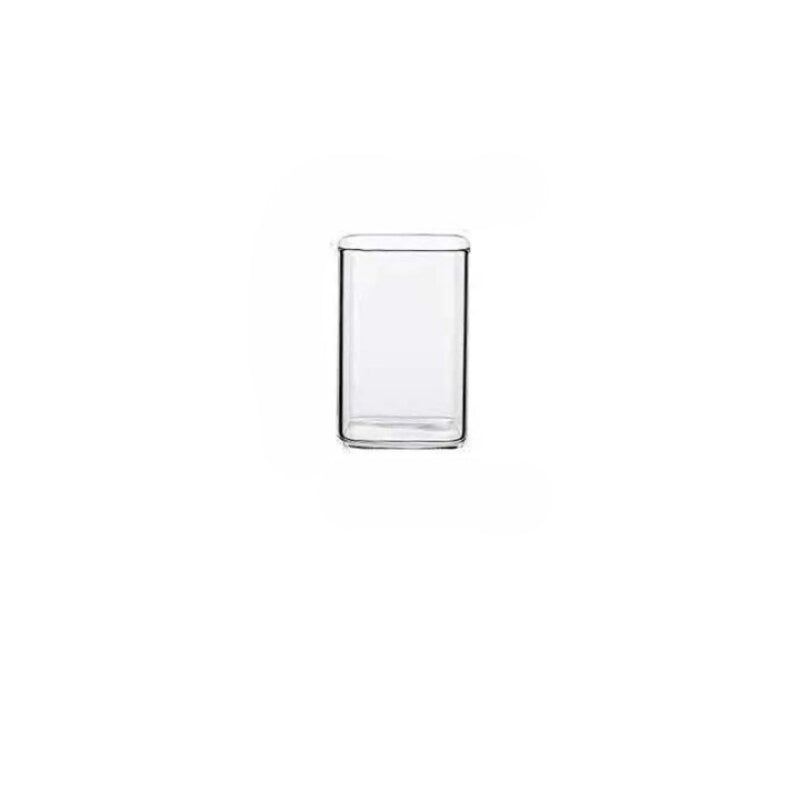 Square Plain Glass Cup-Wine and Whiskey Decanter