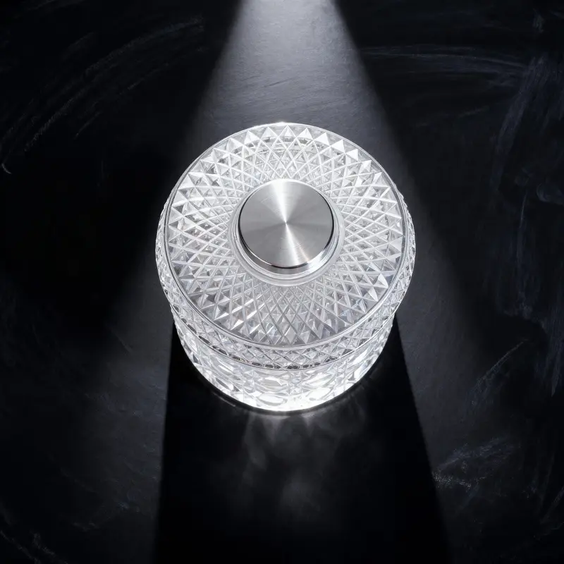Rotating Crystal Whiskey Glass