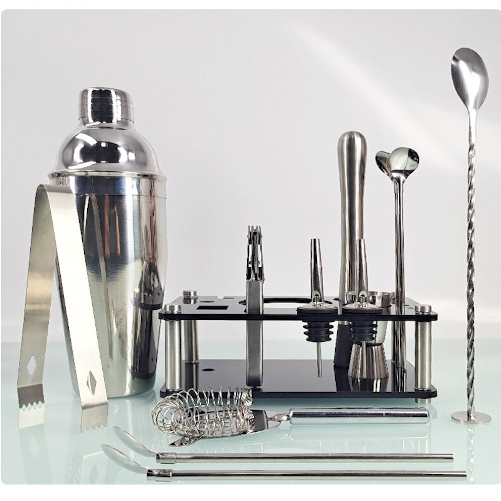 Mixology Cocktail Shaker Set-Wine and Whiskey Decanter
