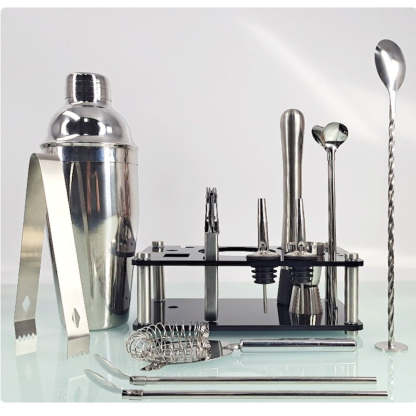 Mixology Cocktail Shaker Set-Wine and Whiskey Decanter