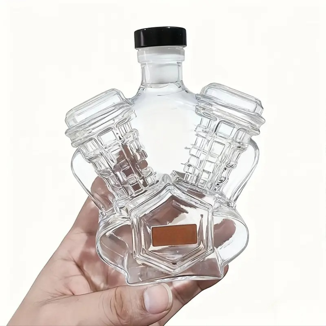 Motorcycle Engine Shaped Wine And Whiskey Decanter