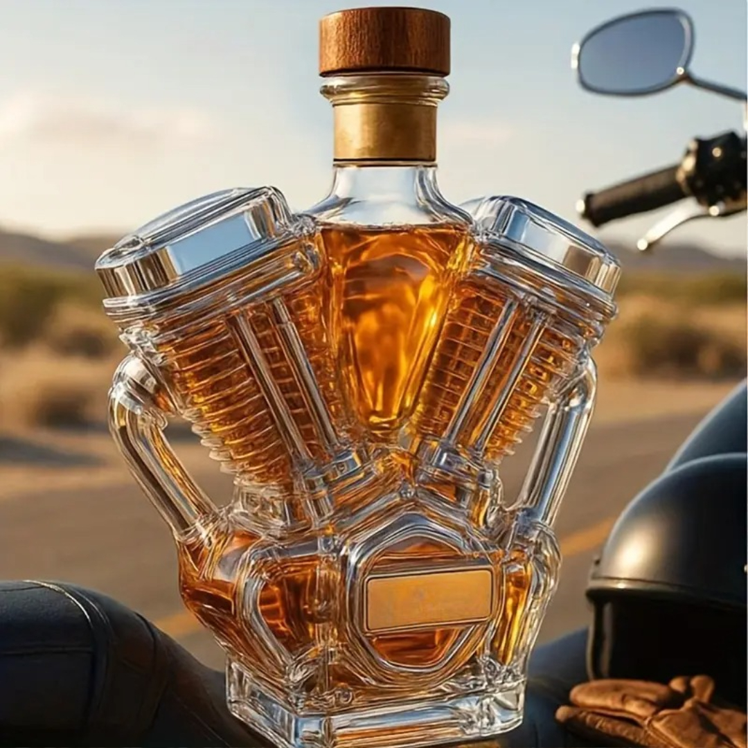 Motorcycle Engine Shaped Wine And Whiskey Decanter