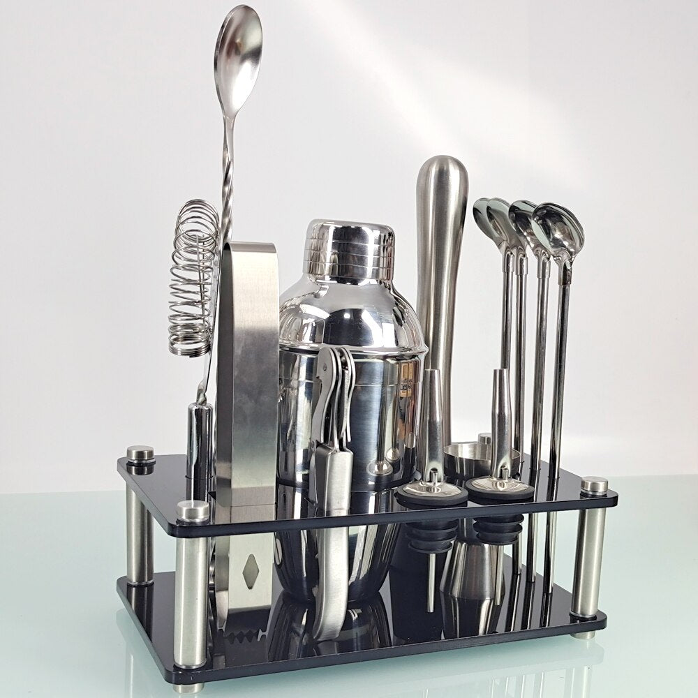 Mixology Cocktail Shaker Set-Wine and Whiskey Decanter