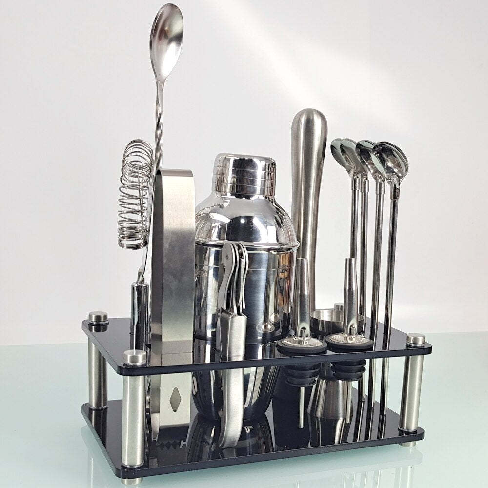 Mixology Cocktail Shaker Set-Wine and Whiskey Decanter