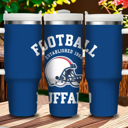 Buffalo Football 40oz Stainless Steel Insulated Tumbler with Straw