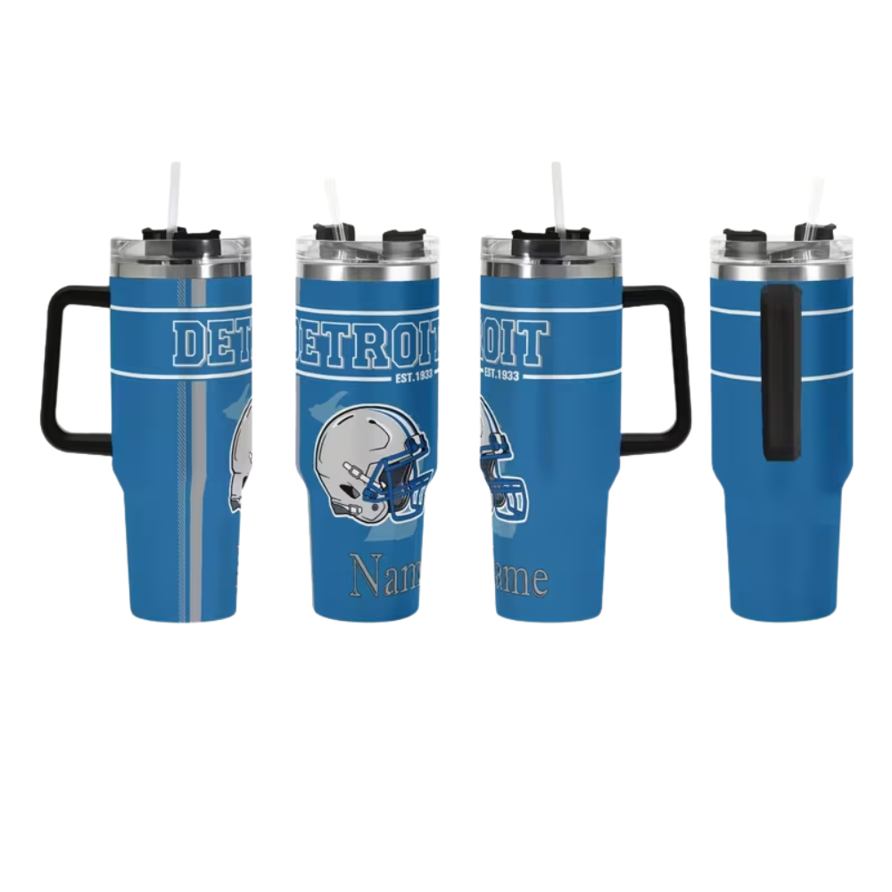 Customizable 40oz Vacuum Insulated Tumbler with Lid & Straw