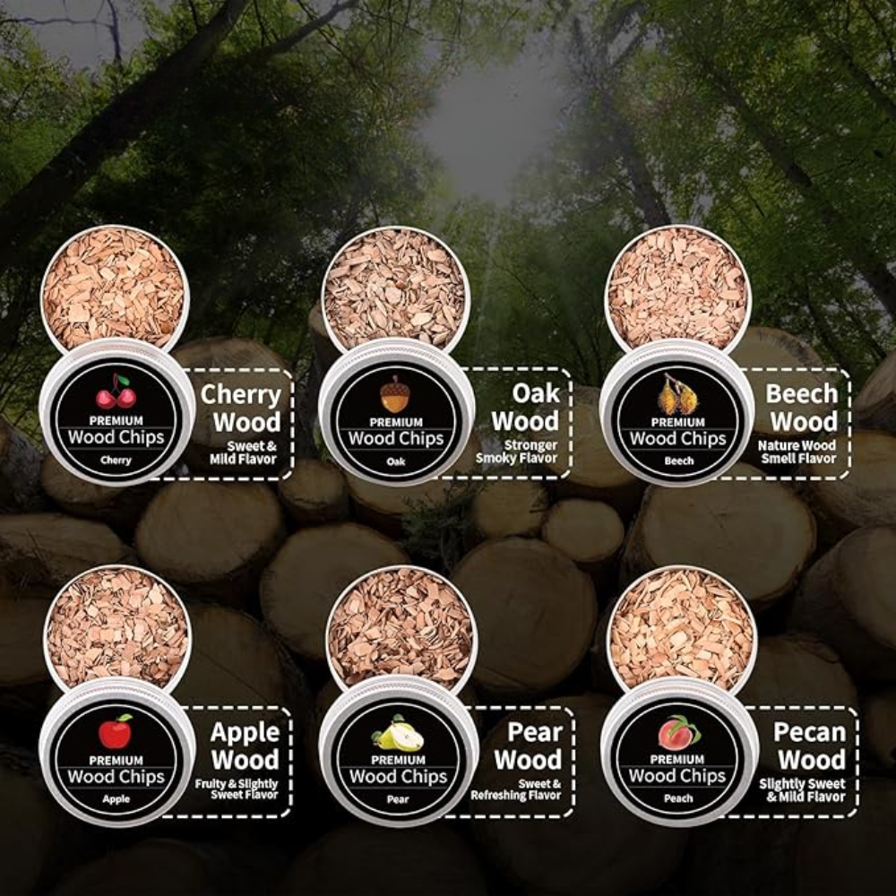 Drink Infuser Kit With Torch And 6 Wood Chips-Wine and Whiskey Decanter