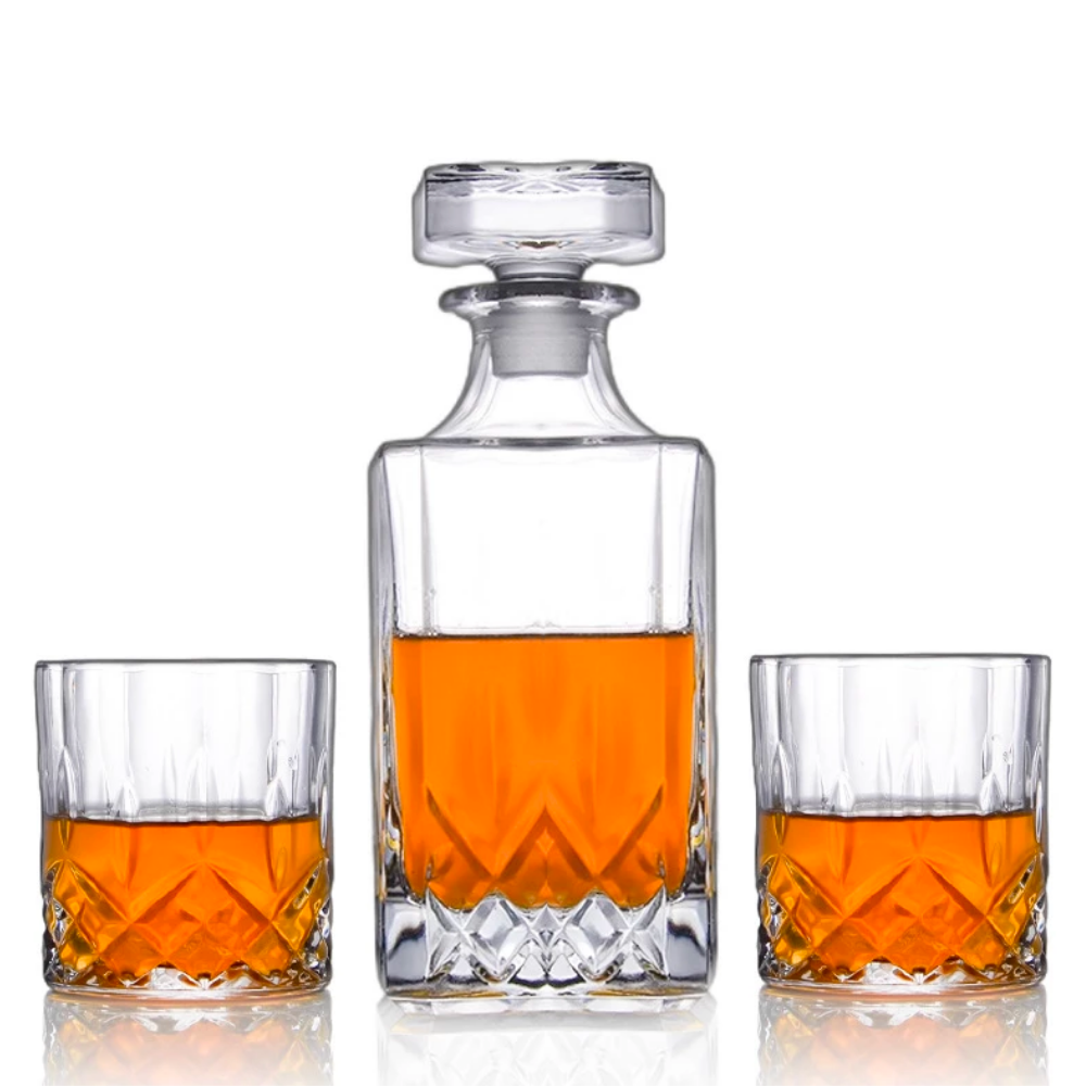 Whiskey Decanter High Class Crystal Glass Set-Wine and Whiskey Decanter
