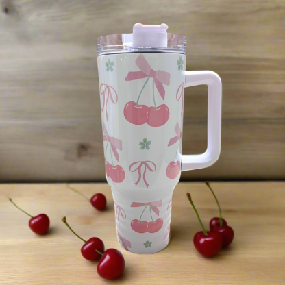 Cherry Coquette Travel Tumbler-Wine and Whiskey Decanter