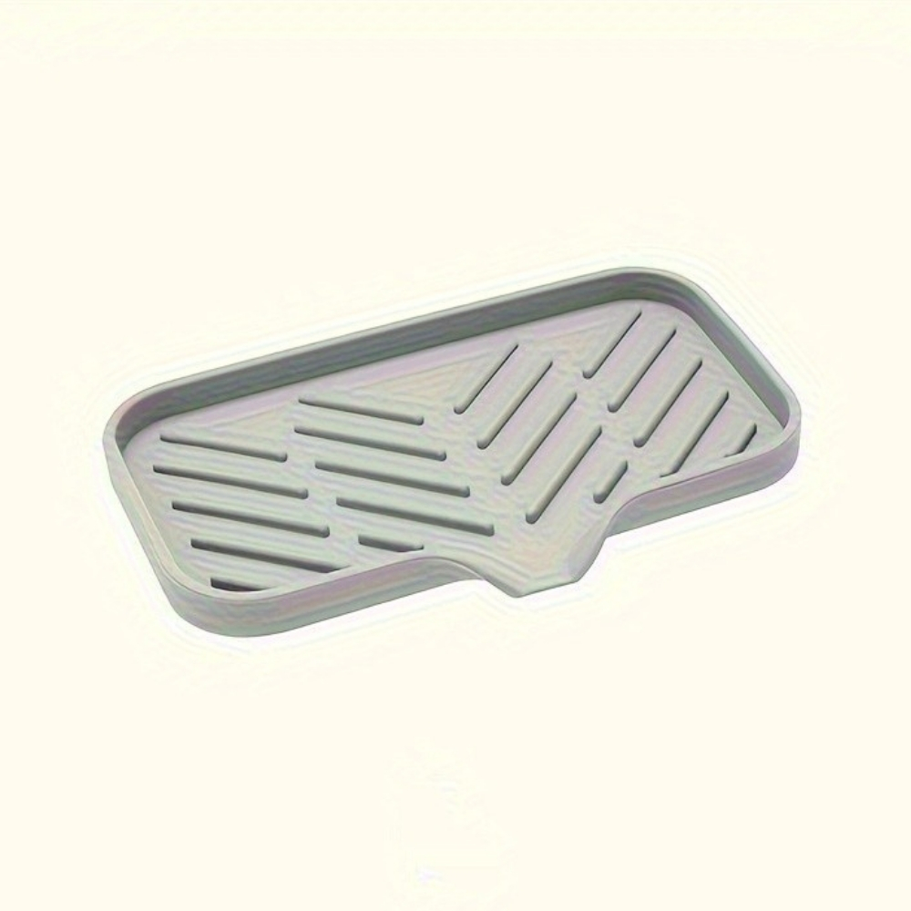 Silicone Kitchen Sink Organizer Tray 2 Pack Sponge Soap Holder Counter