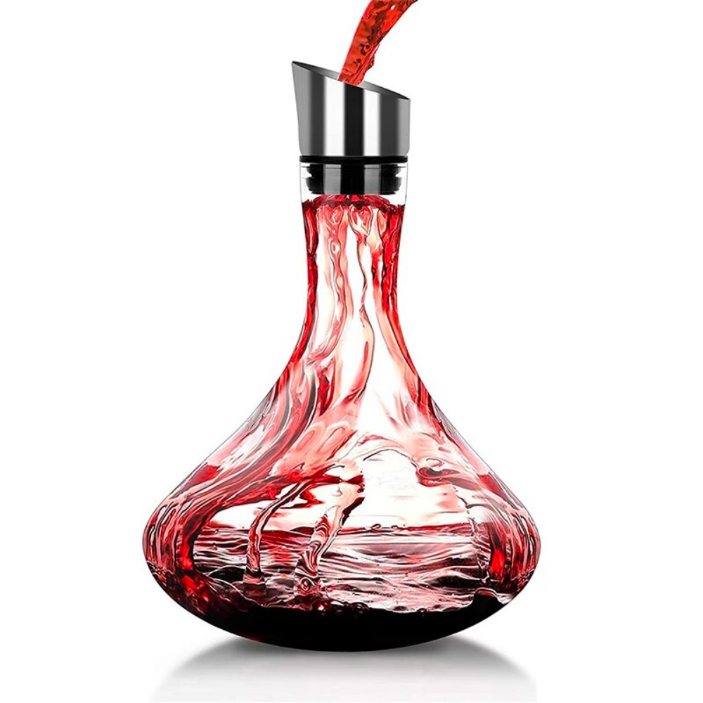 Wine Decanter with Aerator Lead-free Wine Carafe-Wine and Whiskey Decanter